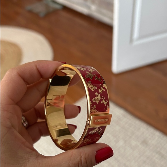 Authentic Signature Coach Hinged Bangle/Bracelet Red - Picture 10 of 12
